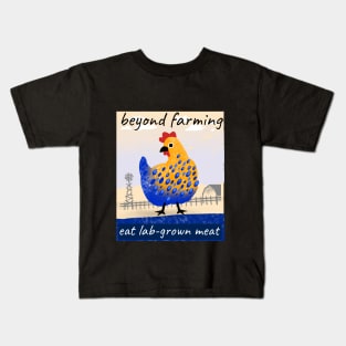 beyond farming, eat lab-grown meat Kids T-Shirt